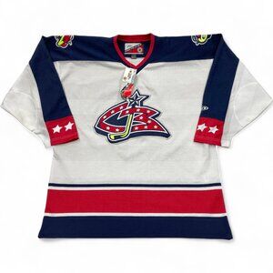 Columbus Blue Jackets Vintage Sewn Pro Player NEW OLD STOCK NHL Jersey Men's XL